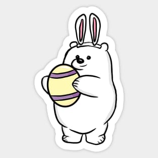 Easter Polar Bear Sticker